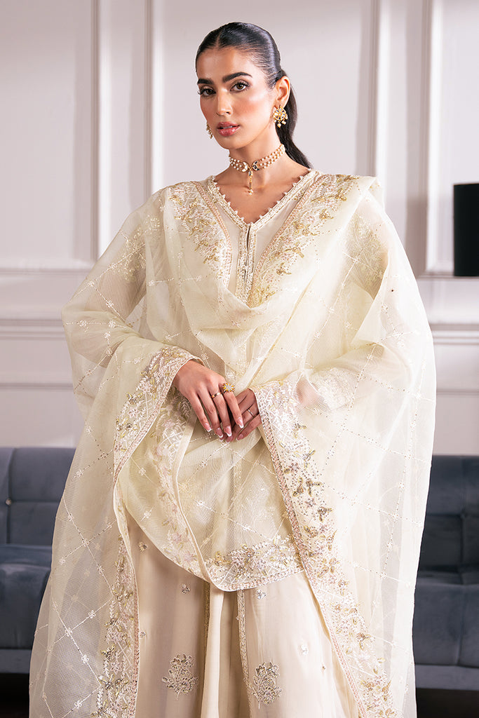 Cross Stitch | Luxe Atelier 25 | SEA MIST - by - Libasekhas UK - Registered Vendor of : Cross Stitch - 100% Original Designer Dresss