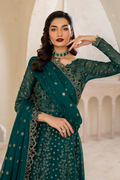 Iznik | Chinnon Chiffon | CC-47 Embroidered Chiffon - by - Libasekhas UK - Registered Vendor of : Iznik - 100% Original Designer Dresss