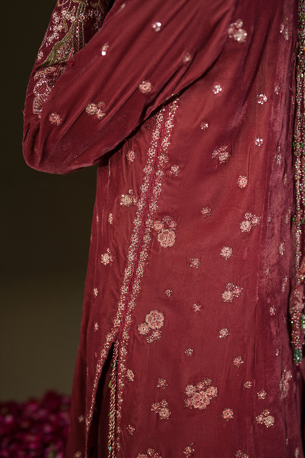 Iznik | Velvet 25 | IV-75 Embroidered Velvet - by Libasekhas UK - Registered Vendor of : Iznik - 100% Original Designer Dress