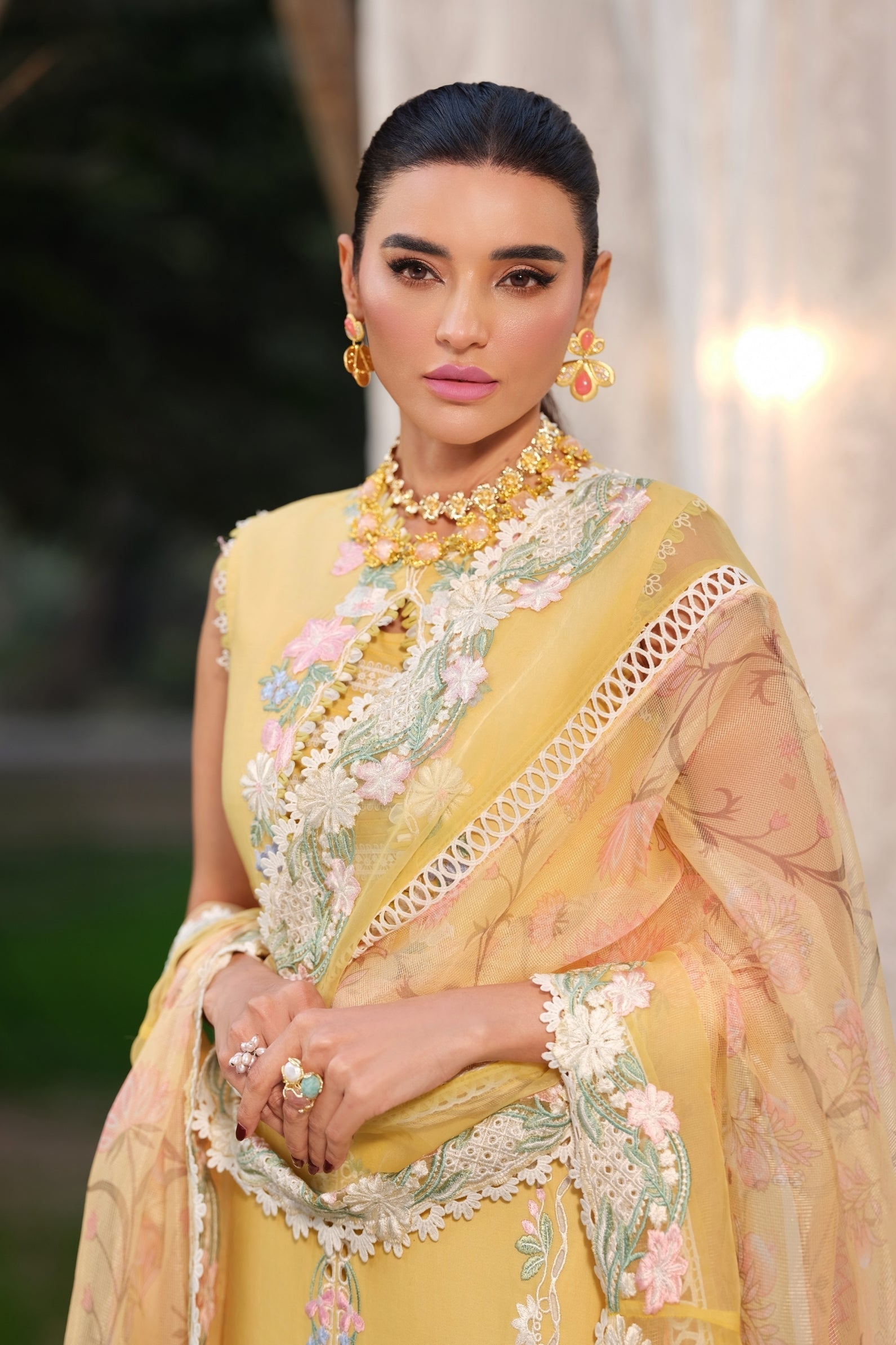 Maryam Hussain | Luxury Lawn 26 | Sunflower - by Libasekhas UK - Registered Vendor of : Maryam Hussain - 100% Original Designer Dress