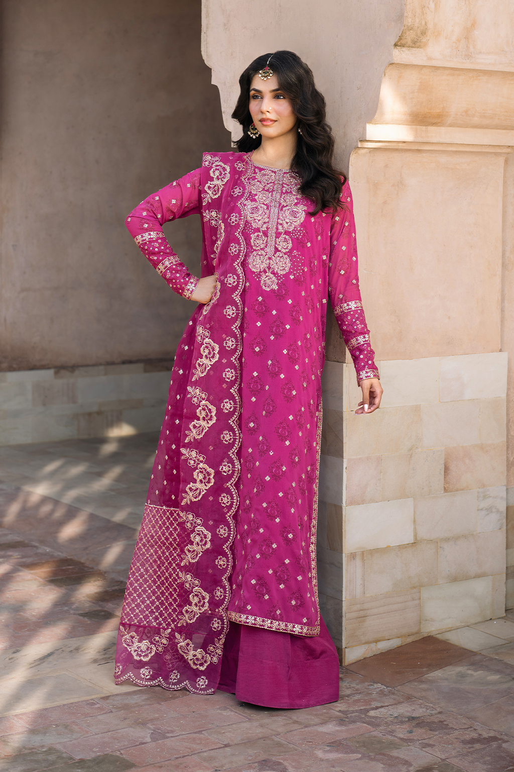Iznik | Bandhani Formals | UE-326 - by - Libasekhas UK - Registered Vendor of : Iznik - 100% Original Designer Dresss