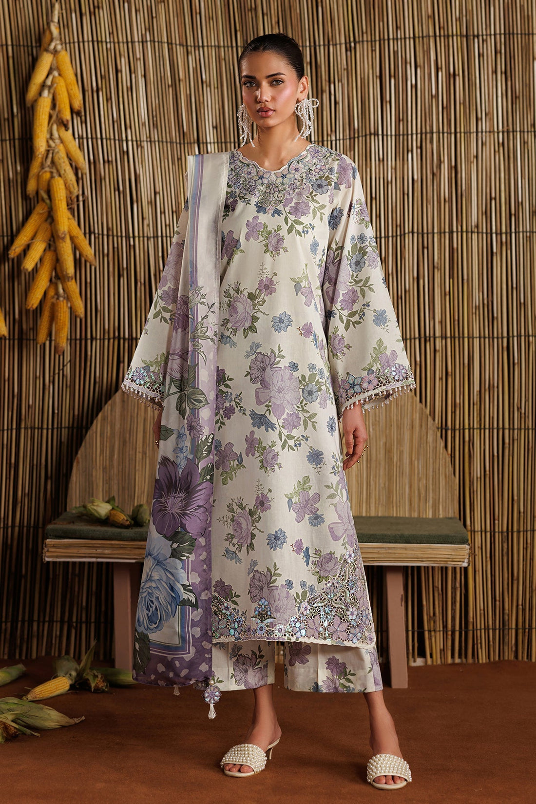 Baroque | Luxury Summer Pret | F-4528 - by Libasekhas UK - Registered Vendor of : Baroque - 100% Original Designer Dress