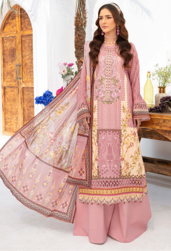 Humdum | Saira Bano Lawn 24 | D01 - by - Libasekhas UK - Registered Vendor of : HumDum - 100% Original Designer Dresss
