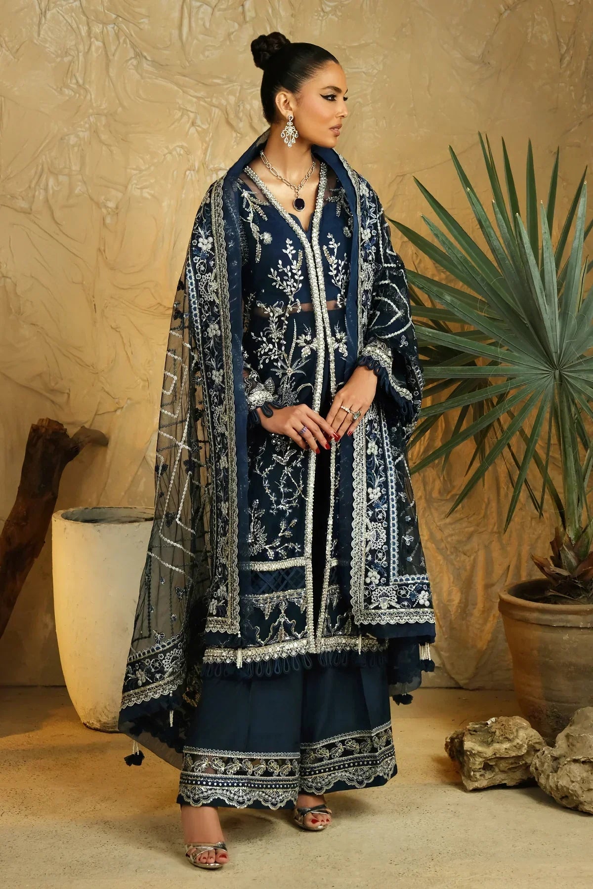 Mina Kashif | Kahani Luxury Formals 23 | Emerald - by - Libasekhas UK - Registered Vendor of : Mina Kashif - 100% Original Designer Dresss