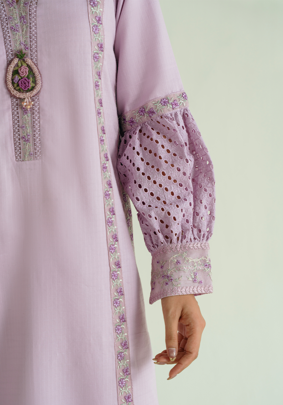 Zarqash | Whispers of Summer | LAVENDER VINES - by Libasekhas UK - Registered Vendor of : Zarqash - 100% Original Designer Dress
