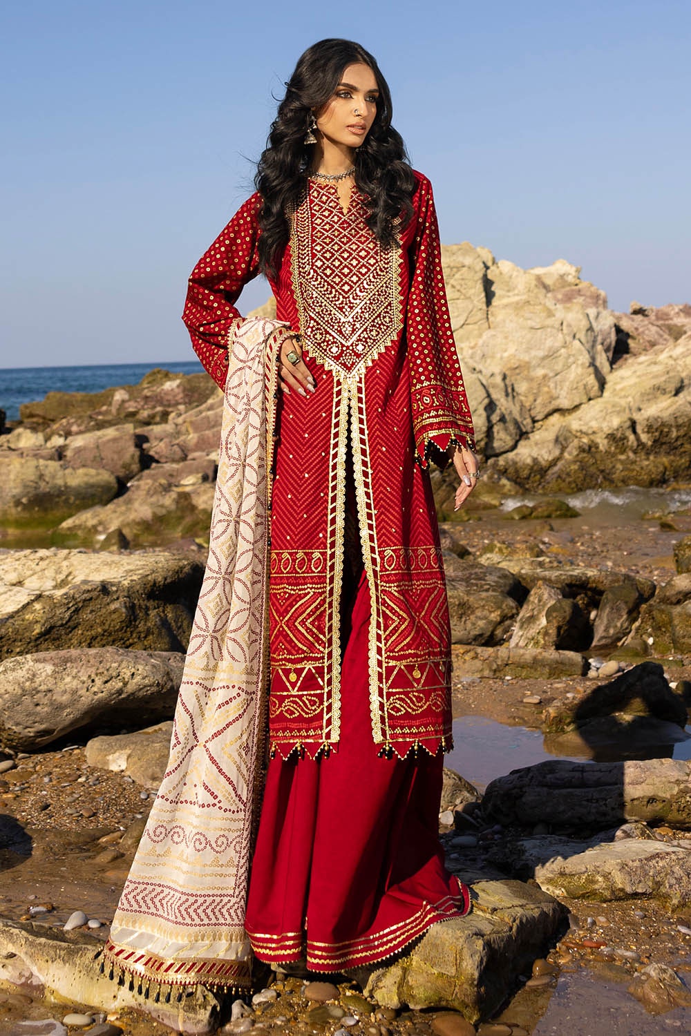 Gul Ahmed | Chunri Lawn 25 | BM-52022 - by - Libasekhas UK - Registered Vendor of : Gul Ahmed - 100% Original Designer Dresss