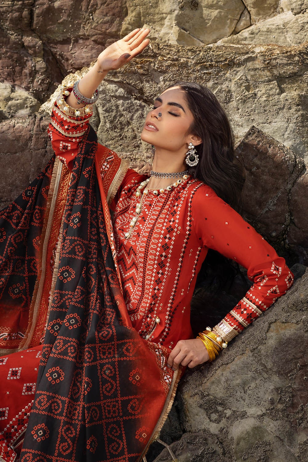 Gul Ahmed | Chunri Lawn 25 | BM-52022 - by - Libasekhas UK - Registered Vendor of : Gul Ahmed - 100% Original Designer Dresss