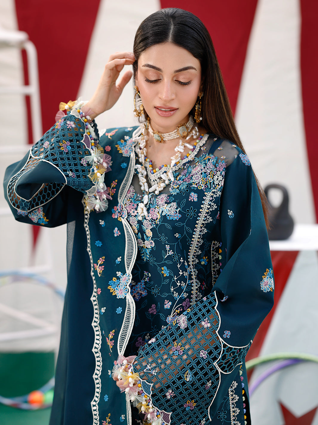 Bin Ilyas | Carnival Summer Edit 25 | 35 - A - by - Libasekhas UK - Registered Vendor of : Bin Ilyas - 100% Original Designer Dresss