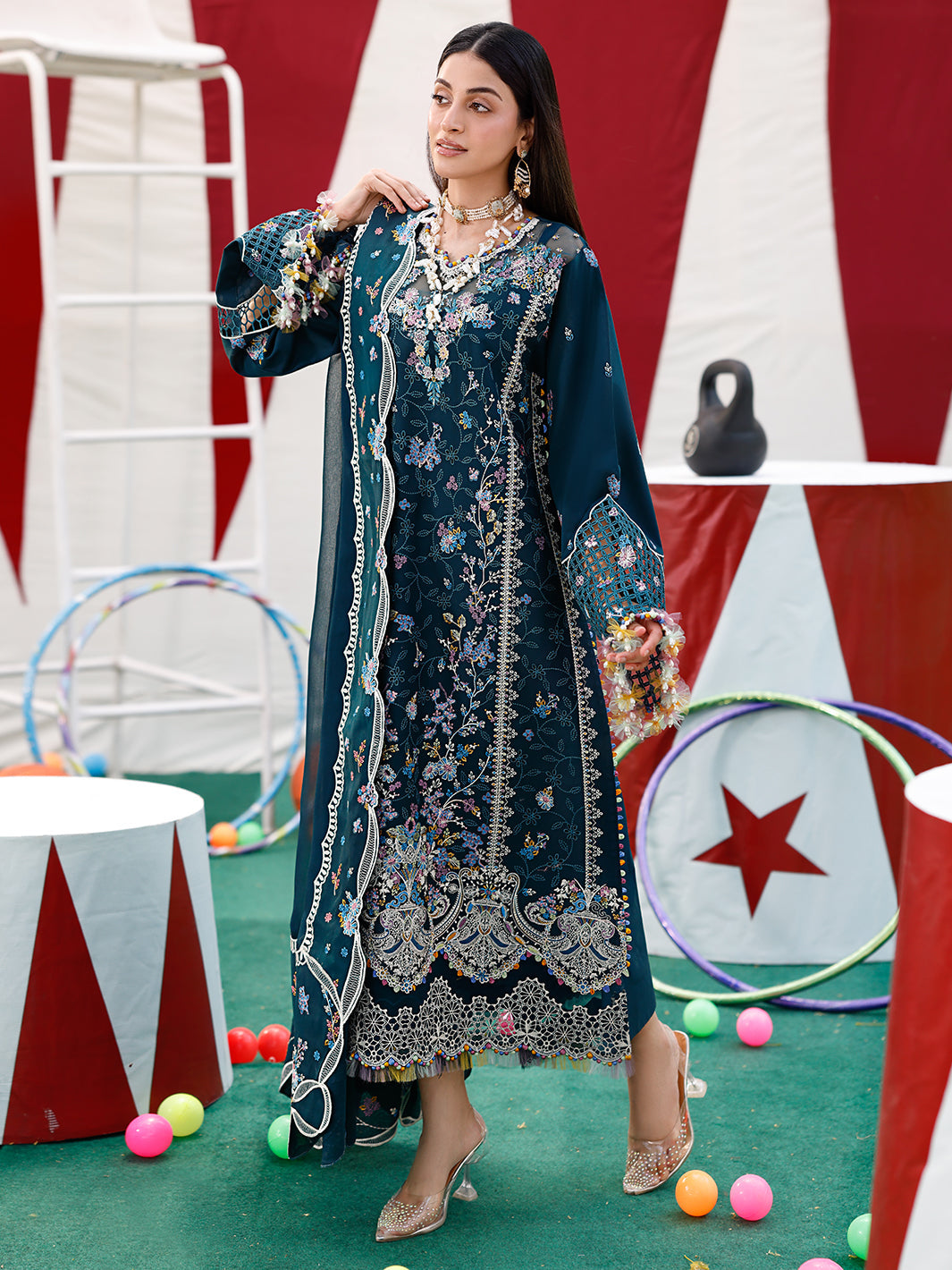 Bin Ilyas | Carnival Summer Edit 25 | 35 - A - by - Libasekhas UK - Registered Vendor of : Bin Ilyas - 100% Original Designer Dresss