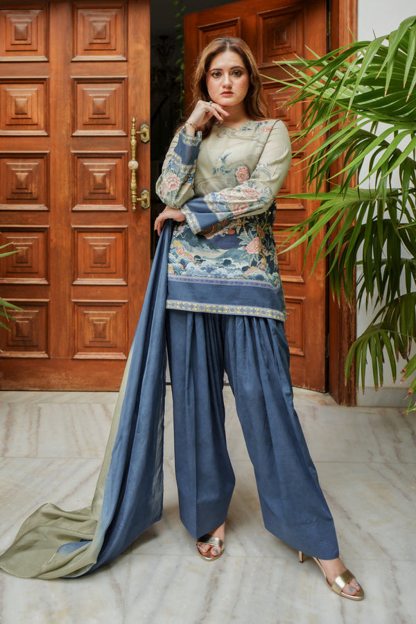 Shamaeel Ansari | Nazaakat Pret | Azure Whisper - by Libasekhas UK - Registered Vendor of : Shamaeel Ansari - 100% Original Designer Dress