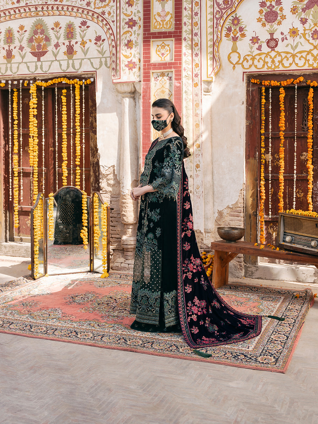 Flossie | Siara Velvet Formals | V-102 - B - by - Libasekhas UK - Registered Vendor of : Flossie - 100% Original Designer Dresss
