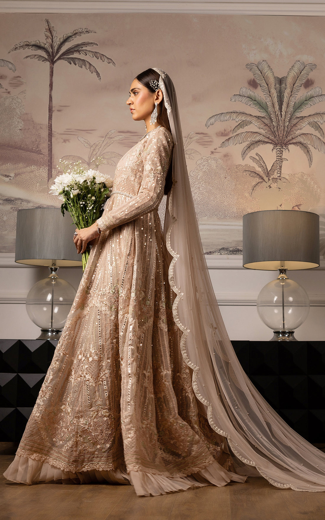 Threads and Motifs | Formal Dresses 25 | Embroidered Net Maxi - by Libasekhas UK - Registered Vendor of : Threads and Motifs - 100% Original Designer Dress