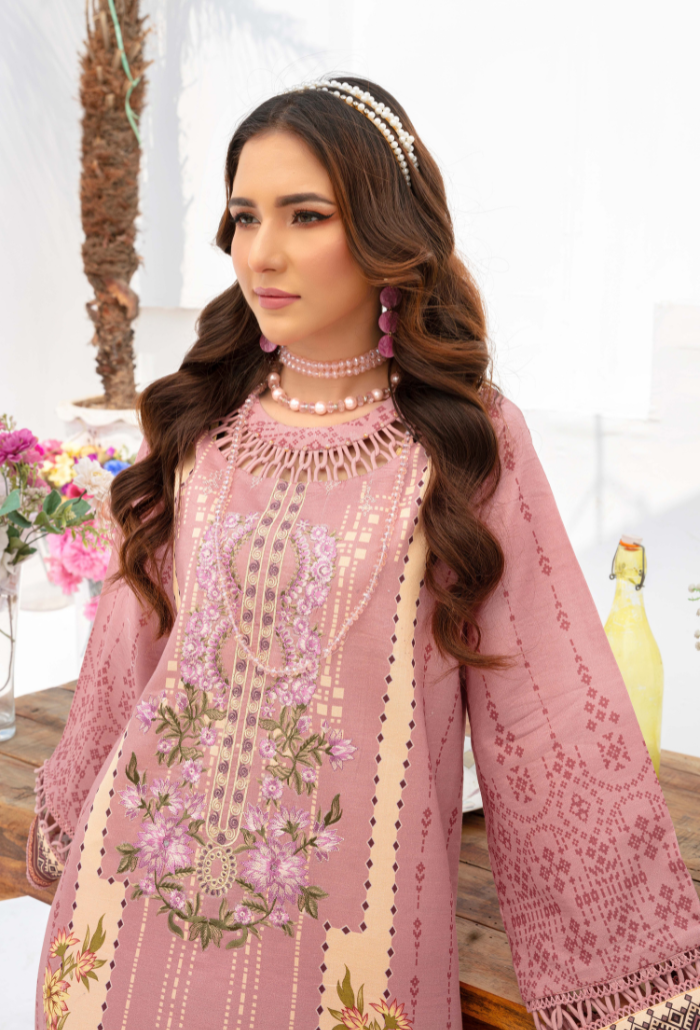 Humdum | Saira Bano Lawn 24 | D01 - by - Libasekhas UK - Registered Vendor of : HumDum - 100% Original Designer Dresss