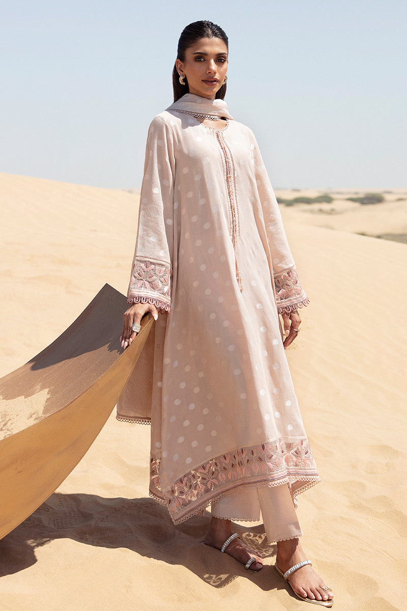 Cross Stitch | Eid Lawn 24 | DUSTY ROSE - by - Libasekhas UK - Registered Vendor of : Cross Stitch - 100% Original Designer Dresss