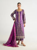 Gulaal | Aira Printed Silk | Plum Noir - by Libasekhas UK - Registered Vendor of : Gulaal - 100% Original Designer Dress