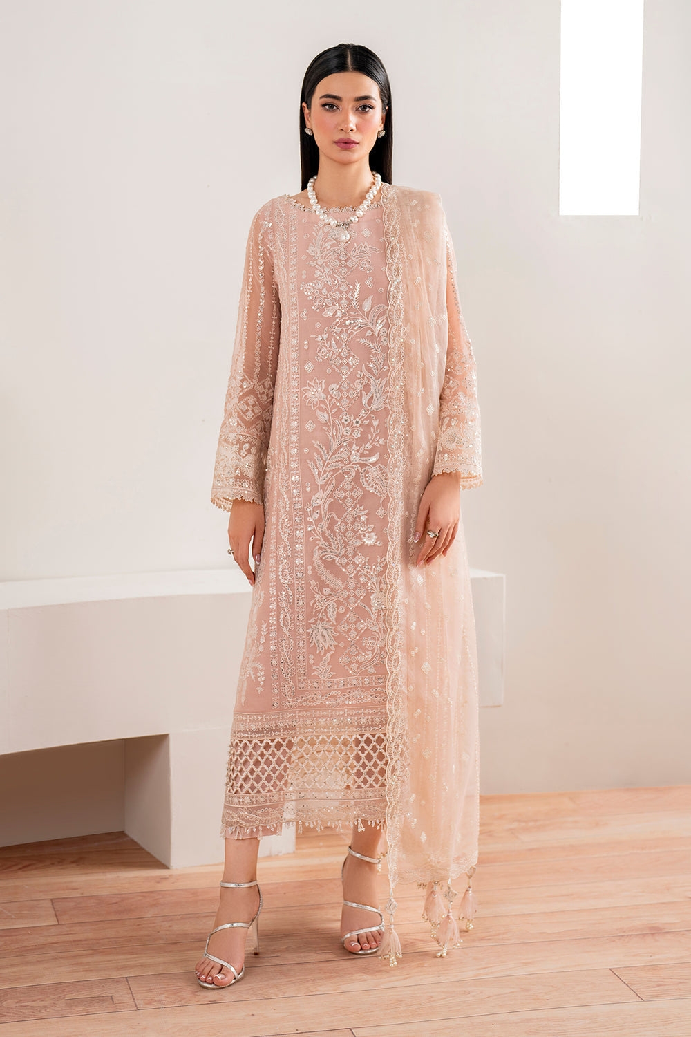 Baroque | Formals Collection | EMBROIDERED CHIFFON UF-681 - by Libasekhas UK - Registered Vendor of : Baroque - 100% Original Designer Dress
