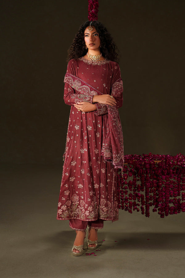 Iznik | Velvet 25 | IV-75 Embroidered Velvet - by Libasekhas UK - Registered Vendor of : Iznik - 100% Original Designer Dress