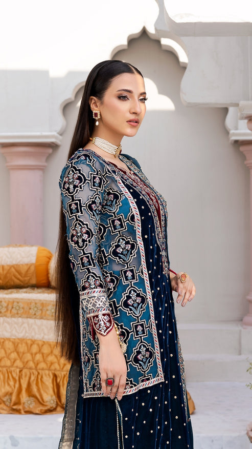 Zebtan | Andaz e Makhmal | ZAM-08 - by - Libasekhas UK - Registered Vendor of : Zebtan - 100% Original Designer Dresss