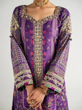 Gulaal | Aira Printed Silk | Plum Noir - by Libasekhas UK - Registered Vendor of : Gulaal - 100% Original Designer Dress