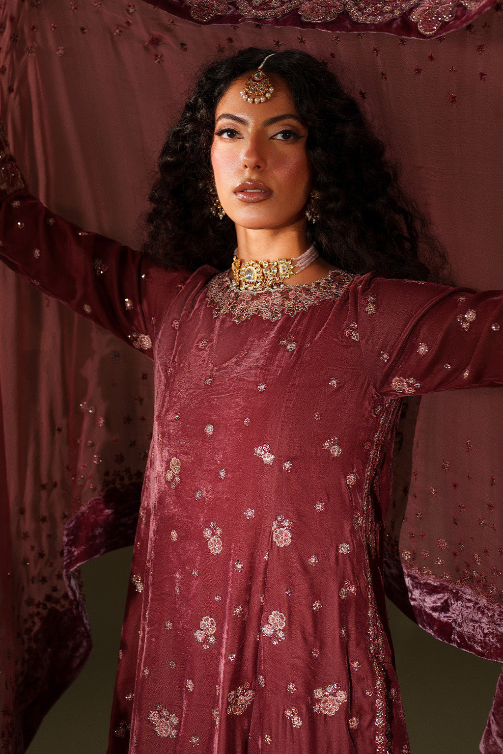 Iznik | Velvet 25 | IV-75 Embroidered Velvet - by Libasekhas UK - Registered Vendor of : Iznik - 100% Original Designer Dress
