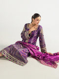 Gulaal | Aira Printed Silk | Plum Noir - by Libasekhas UK - Registered Vendor of : Gulaal - 100% Original Designer Dress