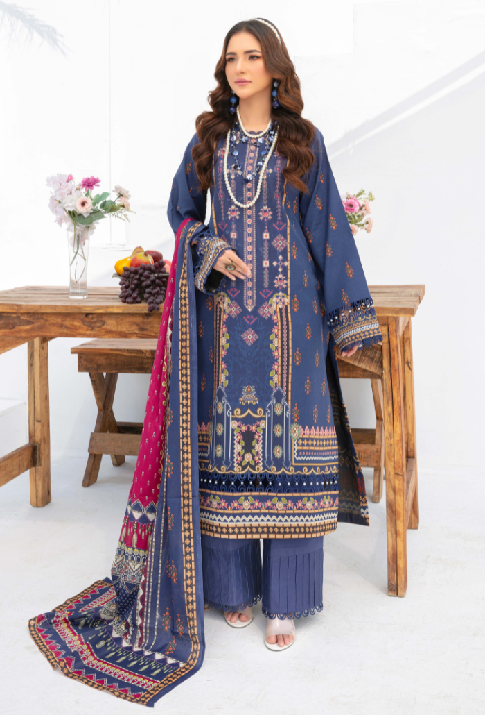 Humdum | Saira Bano Lawn 24 | D05 - by - Libasekhas UK - Registered Vendor of : HumDum - 100% Original Designer Dresss