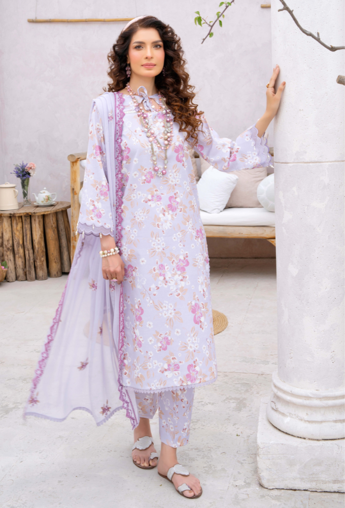 Humdum | Gardenia Lawn 24 | PLG 3 - D05 - by - Libasekhas UK - Registered Vendor of : HumDum - 100% Original Designer Dresss