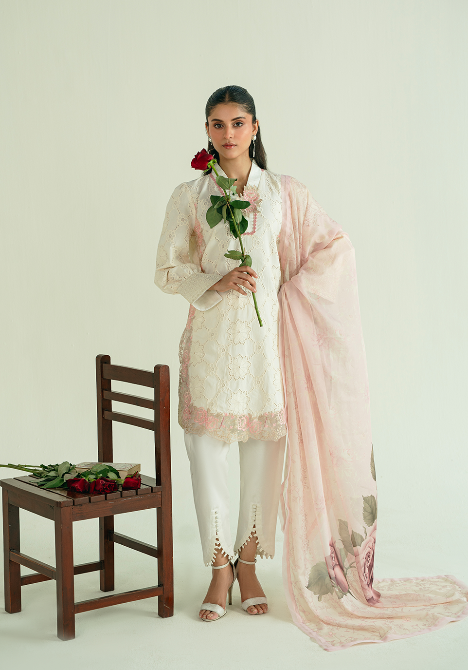 Zarqash | Whispers of Summer | IVORY POISE - by Libasekhas UK - Registered Vendor of : Zarqash - 100% Original Designer Dress