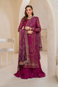 Iznik | Chinnon Chiffon | CC-45 Embroidered Chiffon - by - Libasekhas UK - Registered Vendor of : Iznik - 100% Original Designer Dresss