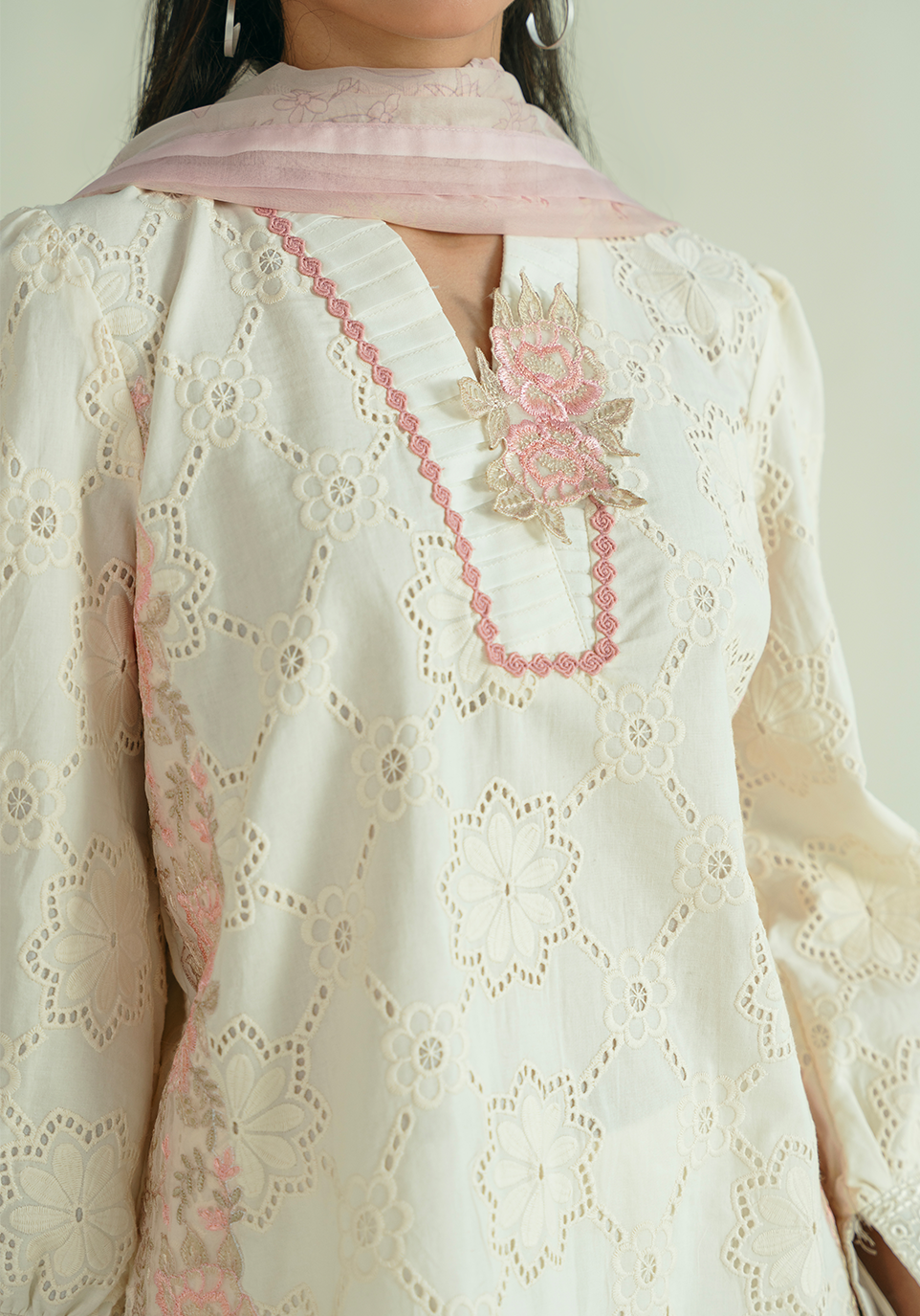 Zarqash | Whispers of Summer | IVORY POISE - by Libasekhas UK - Registered Vendor of : Zarqash - 100% Original Designer Dress