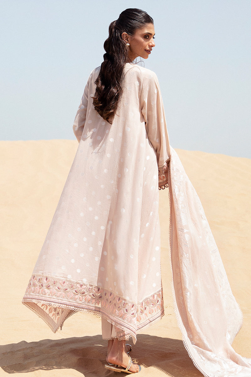 Cross Stitch | Eid Lawn 24 | DUSTY ROSE - by - Libasekhas UK - Registered Vendor of : Cross Stitch - 100% Original Designer Dresss