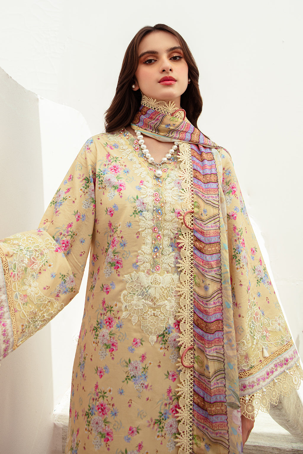 AJR Couture | Alif Affordable Lawn 24 | SUNNY DELIGHT - by - Libasekhas UK - Registered Vendor of : AJR Couture - 100% Original Designer Dresss