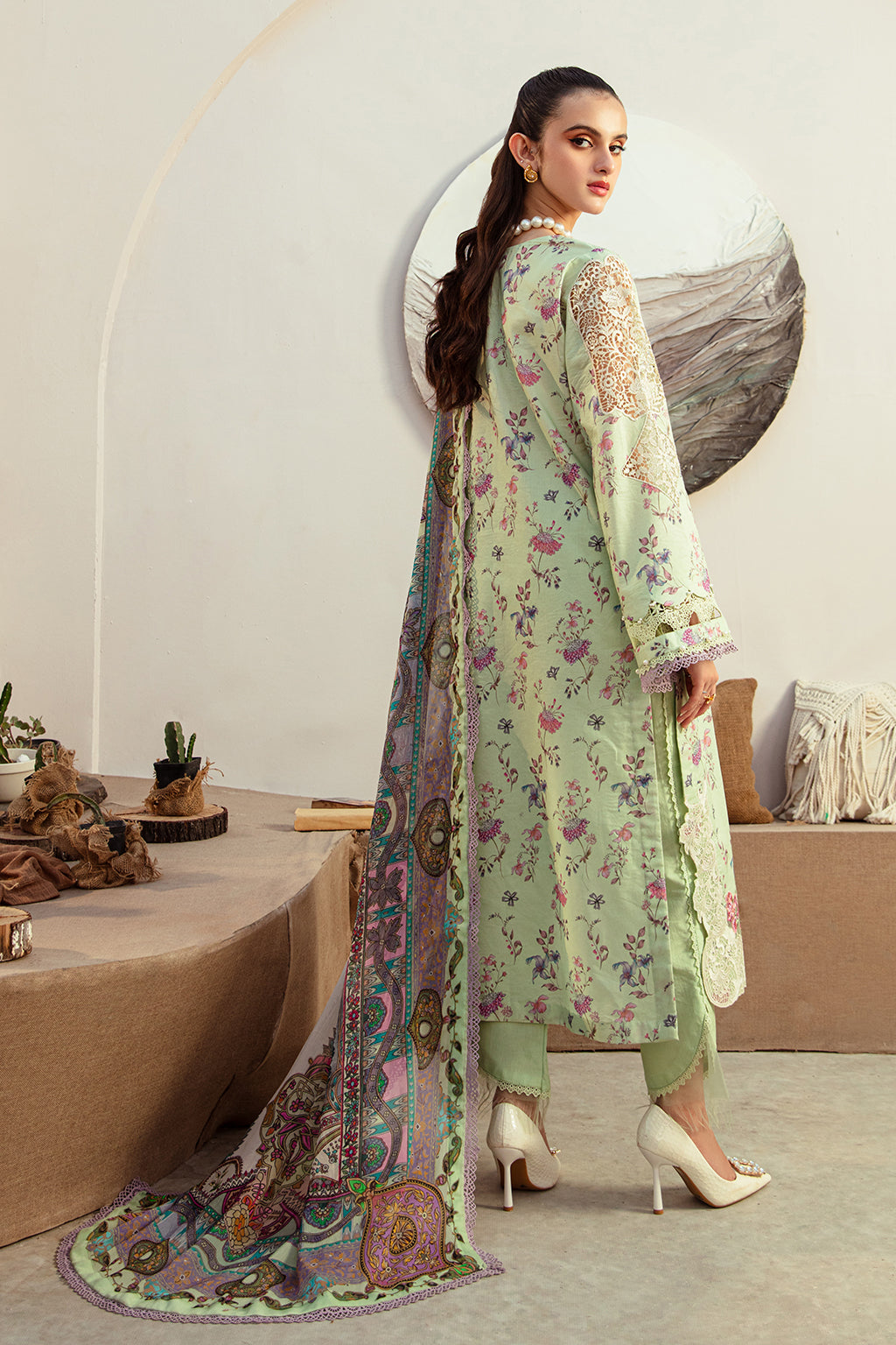 AJR Couture | Alif Affordable Lawn 24 | MINT MAGIC - by - Libasekhas UK - Registered Vendor of : AJR Couture - 100% Original Designer Dresss