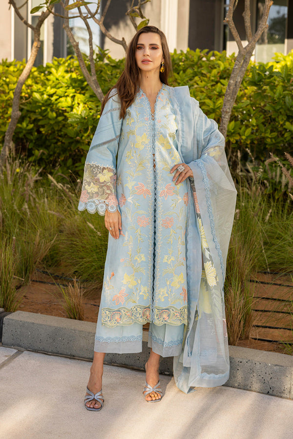 Rangrasiya | Carnation Summer Edit 25 | Ocean - by - Libasekhas UK - Registered Vendor of : Rangrasiya - 100% Original Designer Dresss