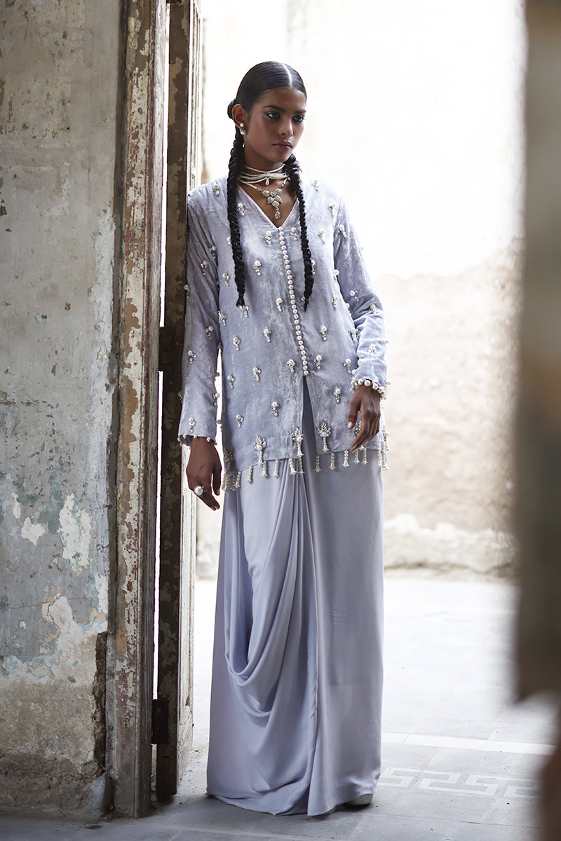 Wardha Saleem | Pure Velvet 25 | Afra - by Libasekhas UK - Registered Vendor of : Wardha Saleem - 100% Original Designer Dress