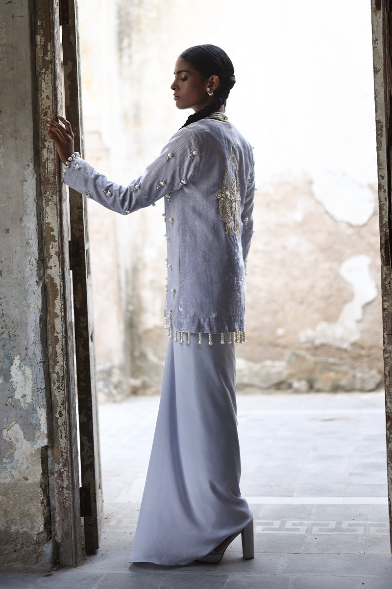 Wardha Saleem | Pure Velvet 25 | Afra - by Libasekhas UK - Registered Vendor of : Wardha Saleem - 100% Original Designer Dress