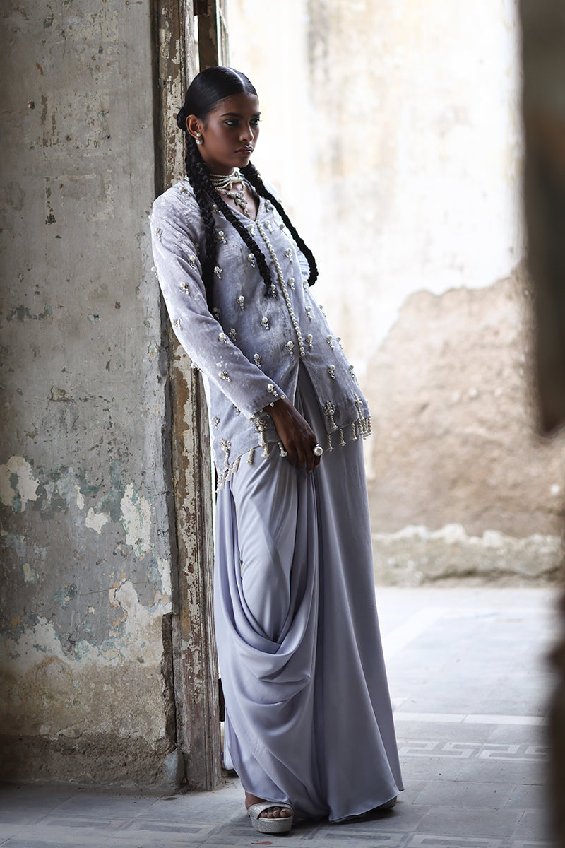 Wardha Saleem | Pure Velvet 25 | Afra - by Libasekhas UK - Registered Vendor of : Wardha Saleem - 100% Original Designer Dress