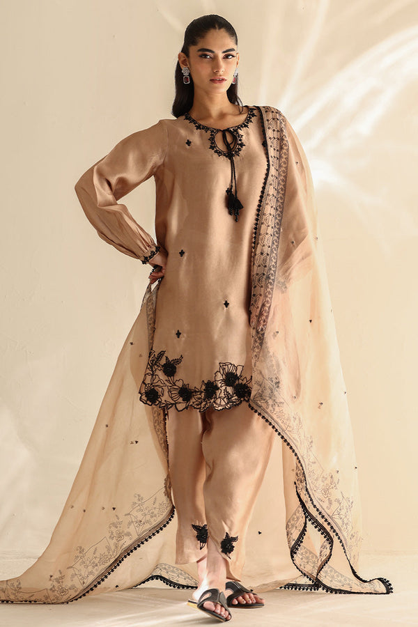 Sana Abbas | Mor Luxe | LATTE - by Libasekhas UK - Registered Vendor of : Sana Abbas - 100% Original Designer Dress