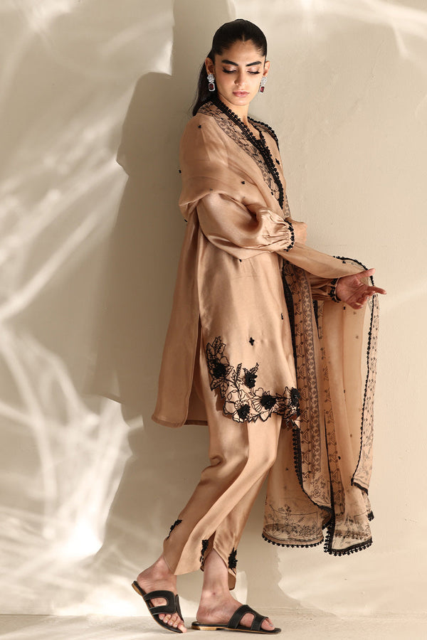 Sana Abbas | Mor Luxe | LATTE - by Libasekhas UK - Registered Vendor of : Sana Abbas - 100% Original Designer Dress