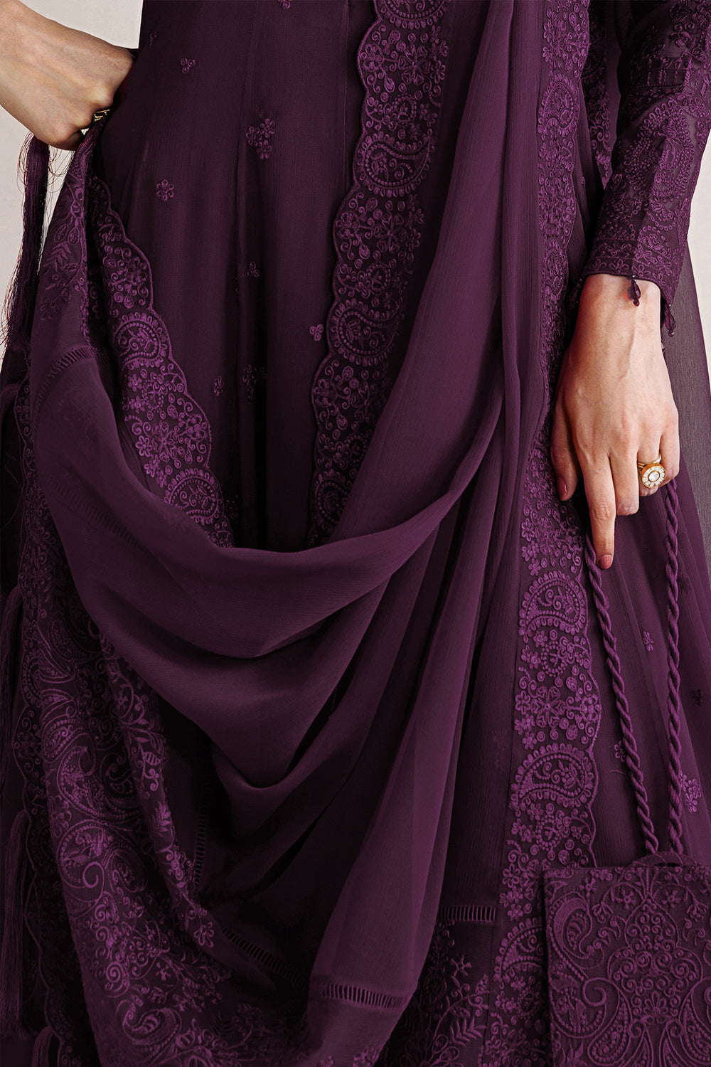 Farasha | Chiffon Essentials 26 | Violet Grace - by Libasekhas UK - Registered Vendor of : Farasha - 100% Original Designer Dress