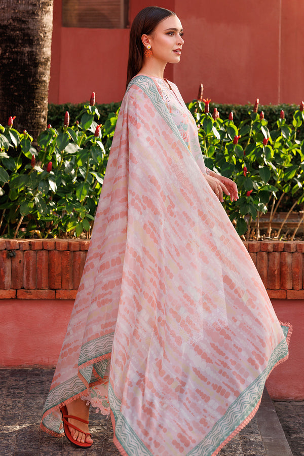 Farasha | Printed Essentials | Peach Glow - by - Libasekhas UK - Registered Vendor of : Farasha - 100% Original Designer Dresss