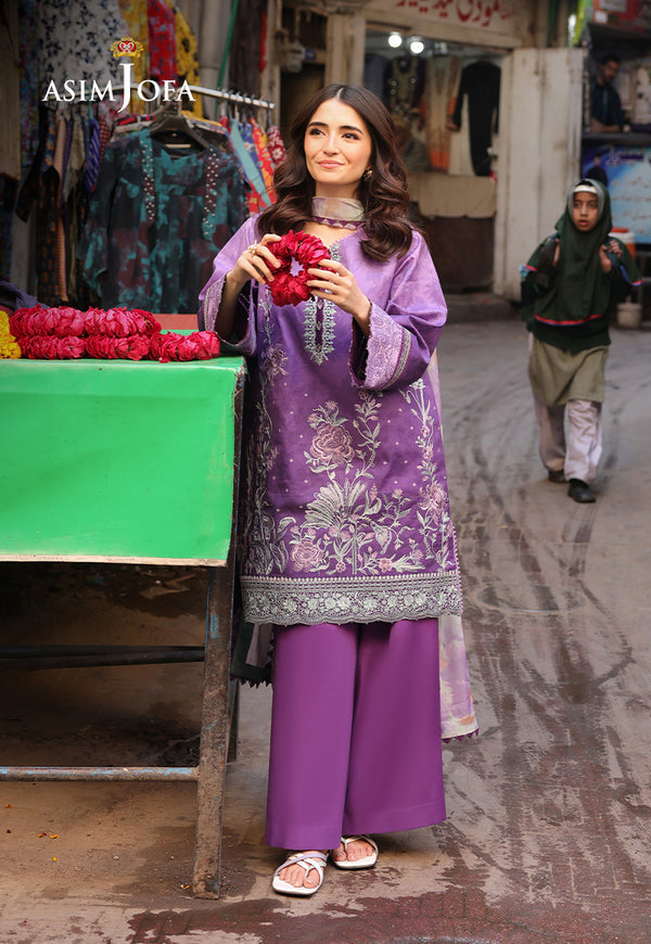 Asim Jofa | Summer Rhapsody | AJUBU-07 Embroidered Lawn - by Libasekhas UK - Registered Vendor of : Asim Jofa - 100% Original Designer Dress