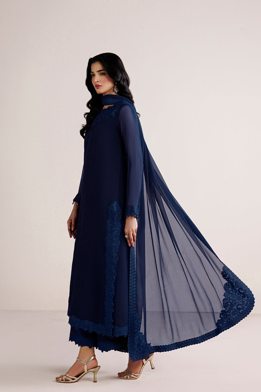 Farasha | Chiffon Essentials 26 | Sapphire Muse - by Libasekhas UK - Registered Vendor of : Farasha - 100% Original Designer Dress