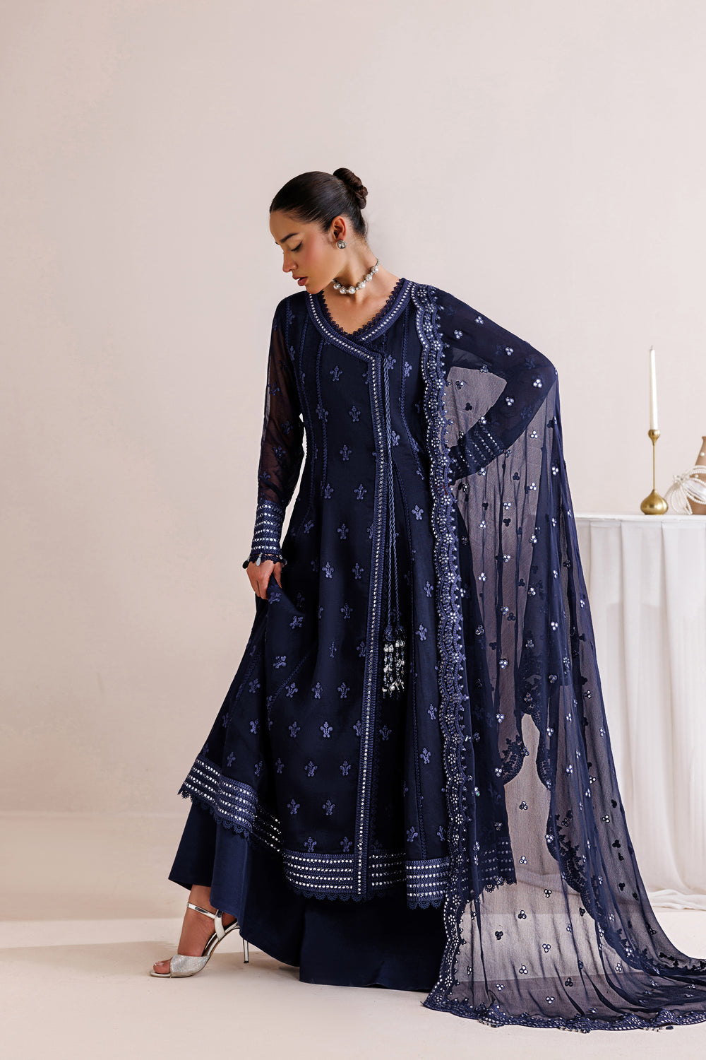 Farasha | Chiffon Threads 26 | Night Prism - by Libasekhas UK - Registered Vendor of : Farasha - 100% Original Designer Dress