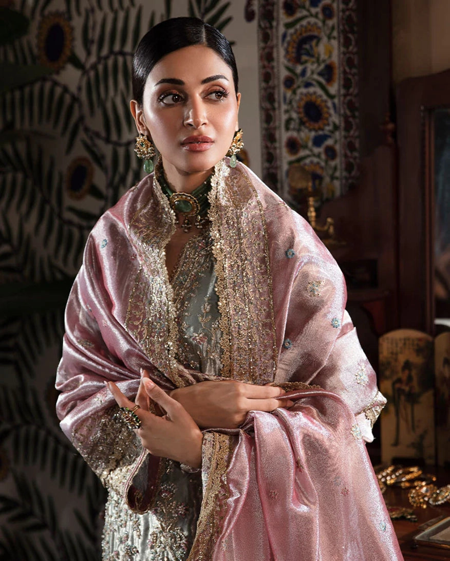 Mushq | Sunehri Lama Silk | Amaya - by Libasekhas UK - Registered Vendor of : Mushq - 100% Original Designer Dress