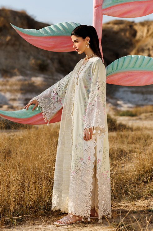 Emaan adeel | Sunlit Groove Luxury Lawn 26 | BLOSSOM BEAT - by Libasekhas UK - Registered Vendor of : Emaan Adeel - 100% Original Designer Dress