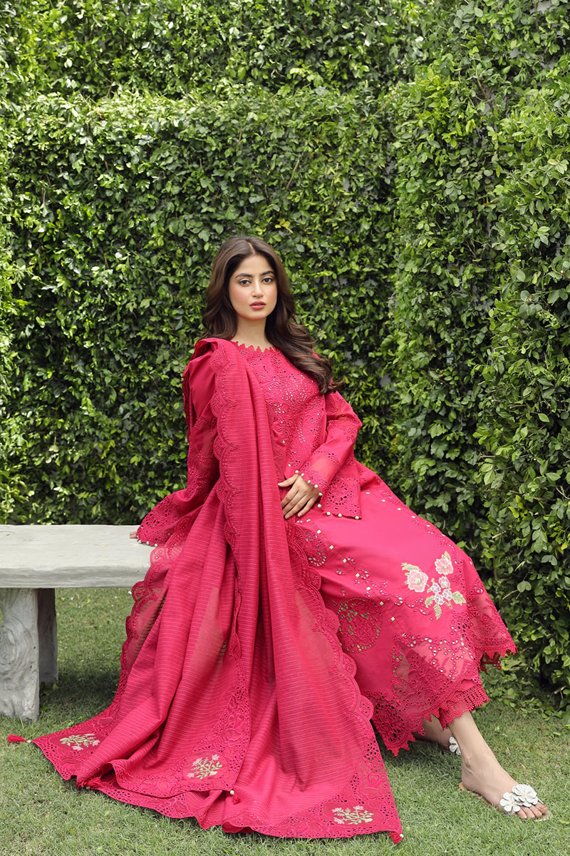Qalamkar | Festive Lawn 2024 | PS-06 MALIHA - by - Libasekhas UK - Registered Vendor of : Qalamkar - 100% Original Designer Dresss