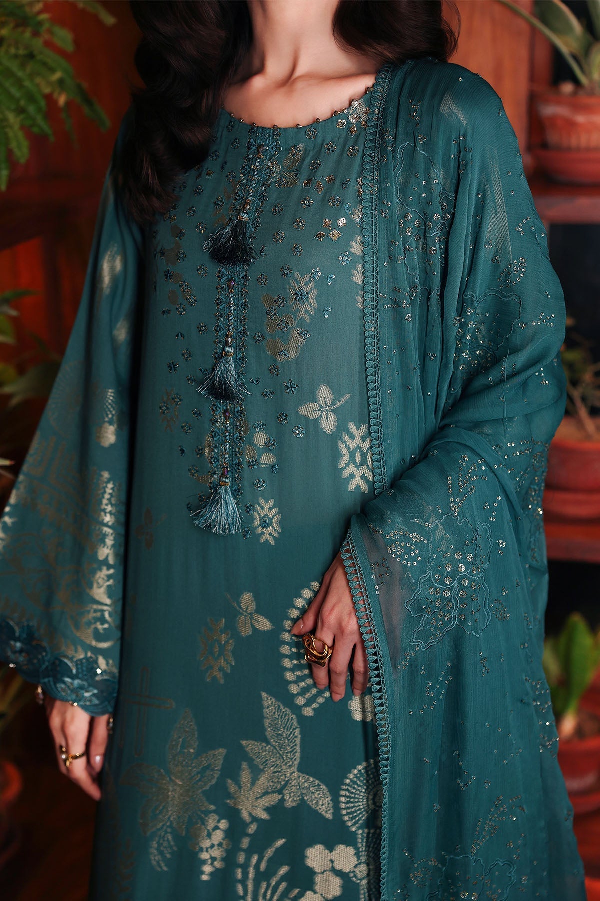 Nureh | Exclusive Jacquard | NE-224 - by Libasekhas UK - Registered Vendor of : Nureh - 100% Original Designer Dress