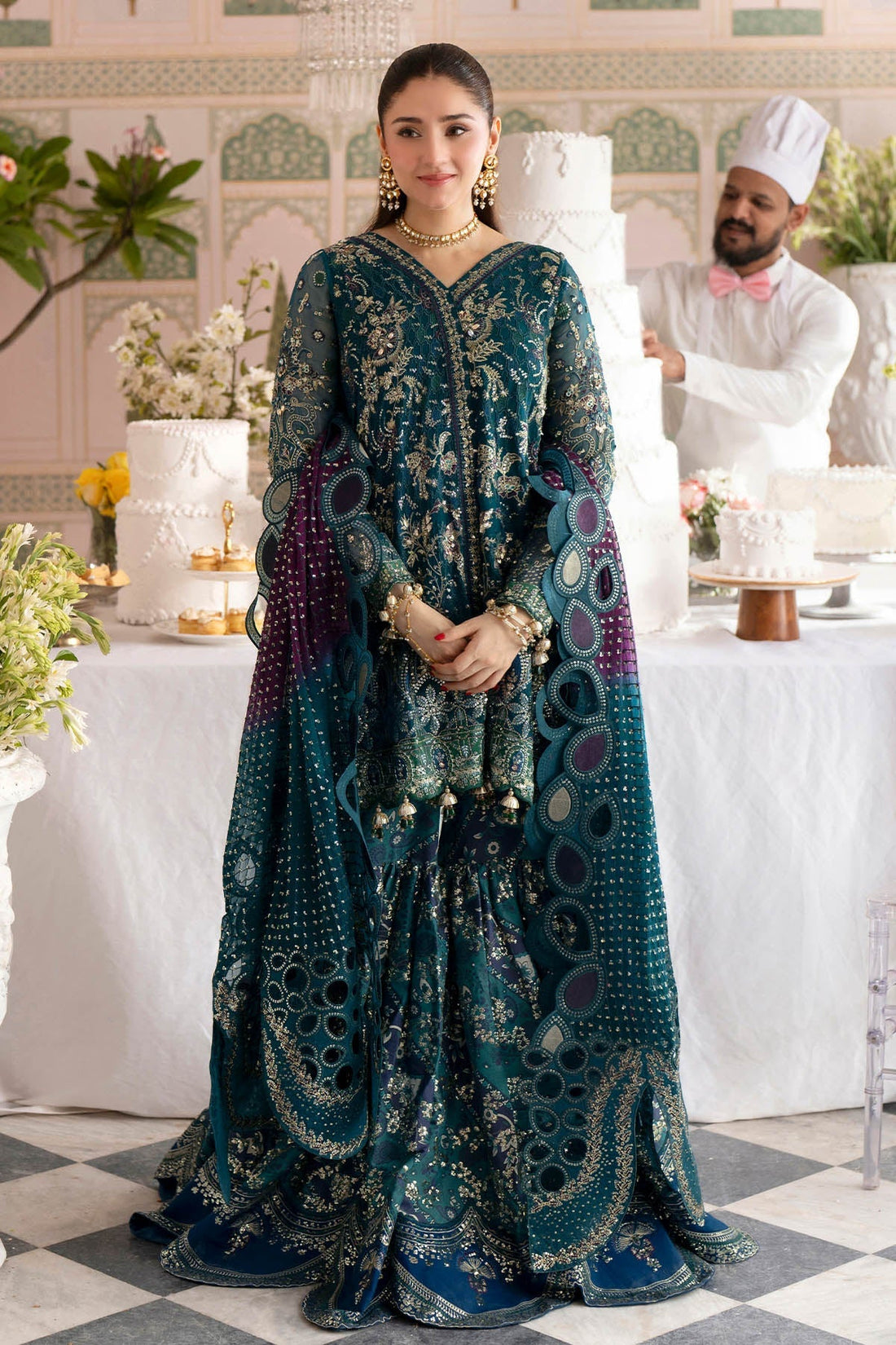 Nureh | Jhoomro Formals |NL-94 Amania - by Libasekhas UK - Registered Vendor of : Nureh - 100% Original Designer Dress