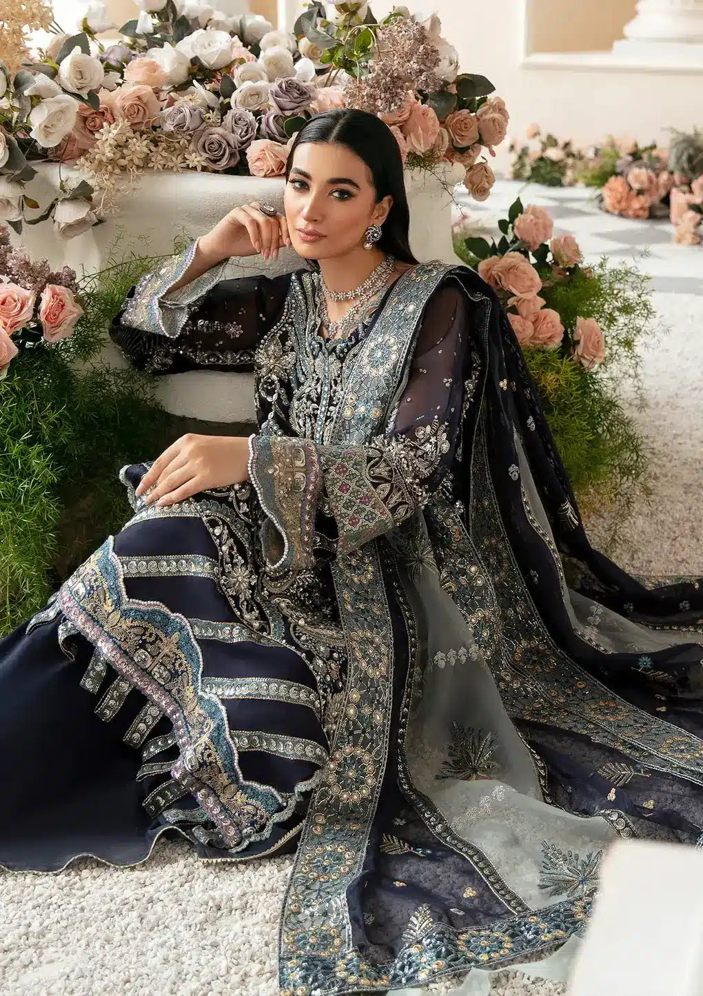 Elaf Premium | Celebrations 23 | ECH-08 ZARTAAJ - by - Libasekhas UK - Registered Vendor of : Elaf Premium - 100% Original Designer Dresss